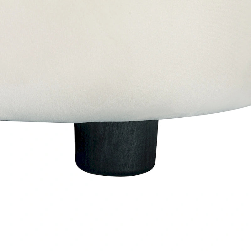 Gebogenes Zweisitzersofa mit abgerundeter Rückenlehne