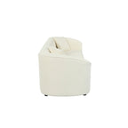 Gebogenes Zweisitzersofa mit abgerundeter Rückenlehne
