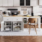 Kitchen Island with Extendable Table and Storage