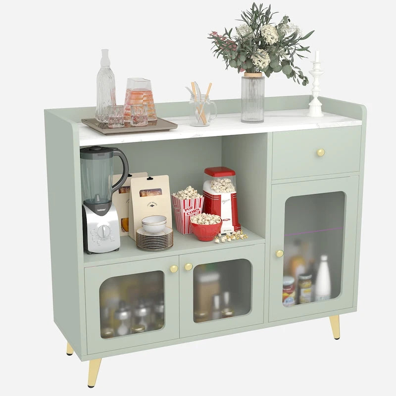 Sideboard mit Stauraum und Türfüllungen aus Acryl