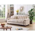 Schlafsofa mit Stoffbezug und geriffelter Rückenlehne