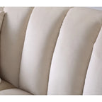 Schlafsofa mit Stoffbezug und geriffelter Rückenlehne