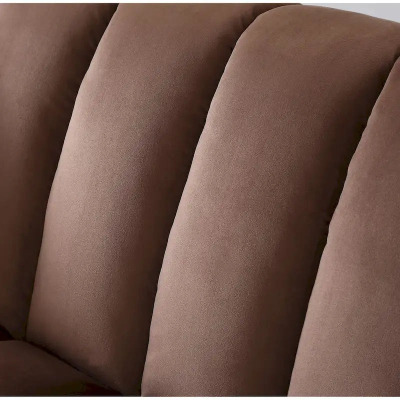 Schlafsofa mit Stoffbezug und geriffelter Rückenlehne