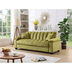 Schlafsofa mit Stoffbezug und geriffelter Rückenlehne