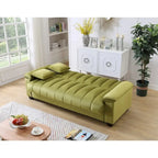 Schlafsofa mit Stoffbezug und geriffelter Rückenlehne