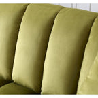 Schlafsofa mit Stoffbezug und geriffelter Rückenlehne