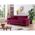 Schlafsofa mit Stoffbezug und geriffelter Rückenlehne