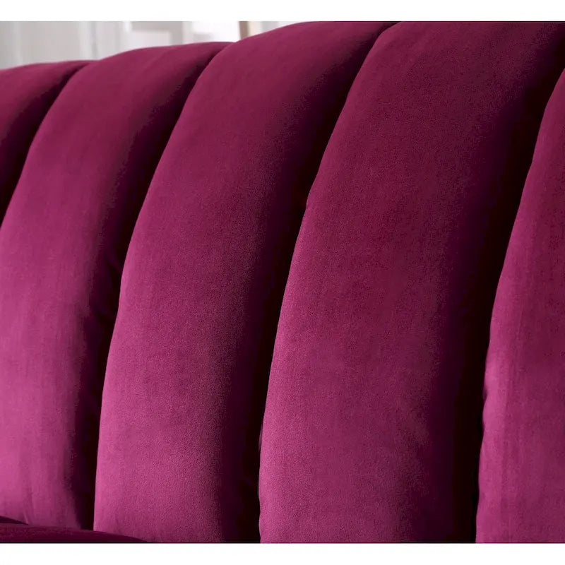 Schlafsofa mit Stoffbezug und geriffelter Rückenlehne
