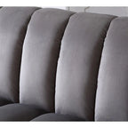 Schlafsofa mit Stoffbezug und geriffelter Rückenlehne