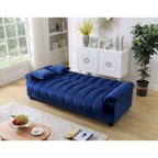 Schlafsofa mit Stoffbezug und geriffelter Rückenlehne
