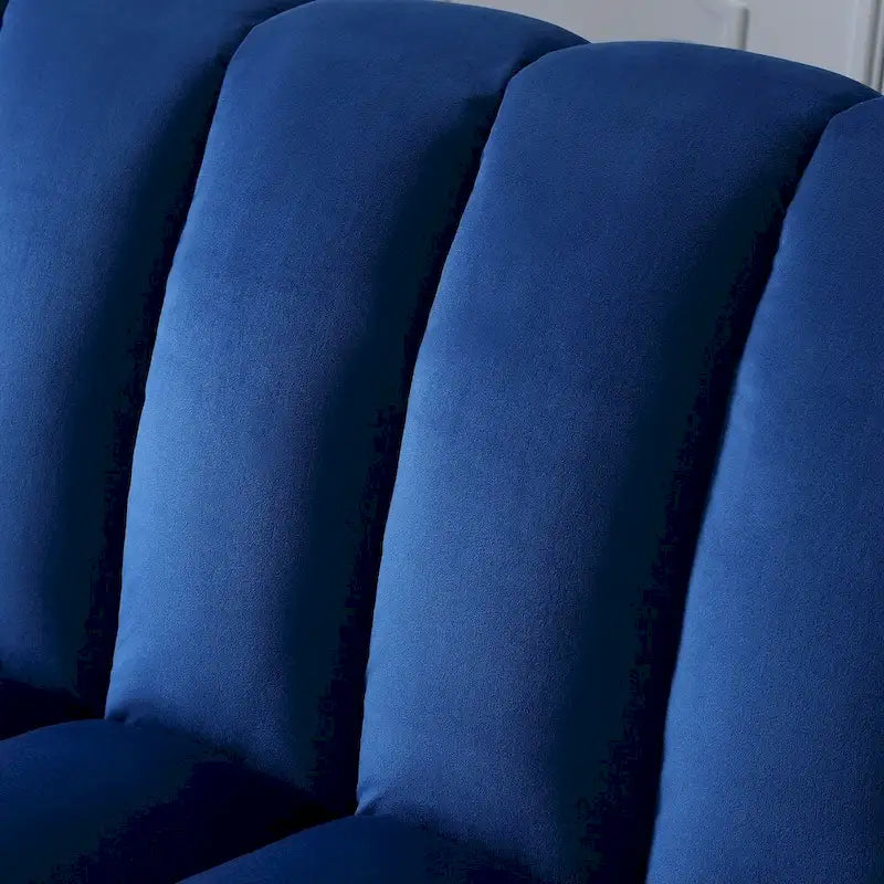 Schlafsofa mit Stoffbezug und geriffelter Rückenlehne