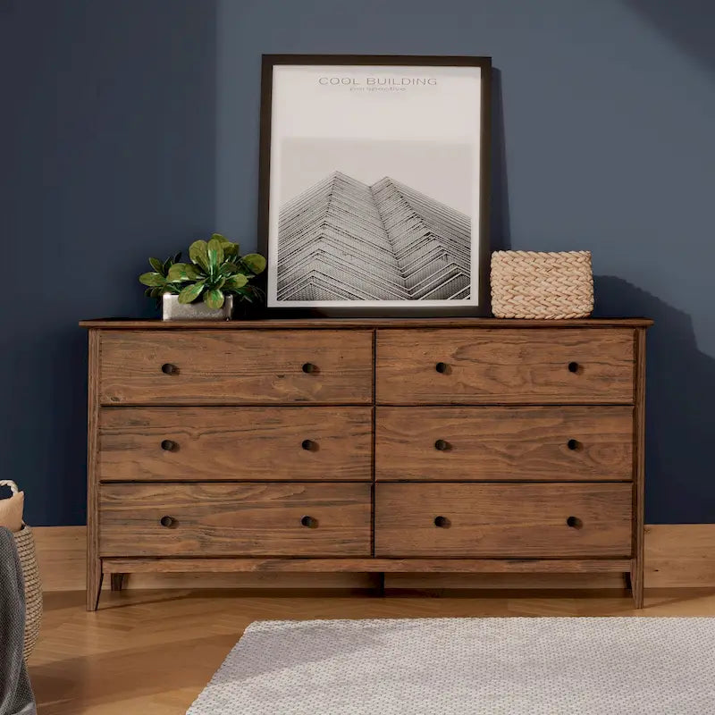 Cómoda de quarto com 6 gavetas