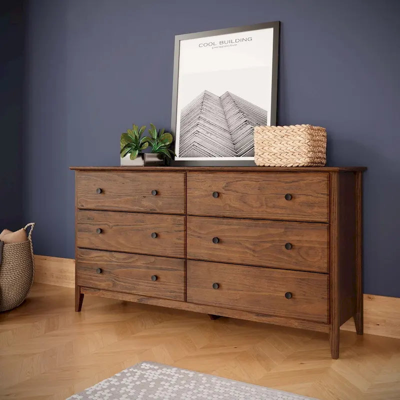 Cómoda de quarto com 6 gavetas