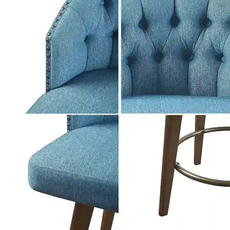 Gepolsterter drehbarer Tresenstuhl mit 26-Inch-Sitzhöhe