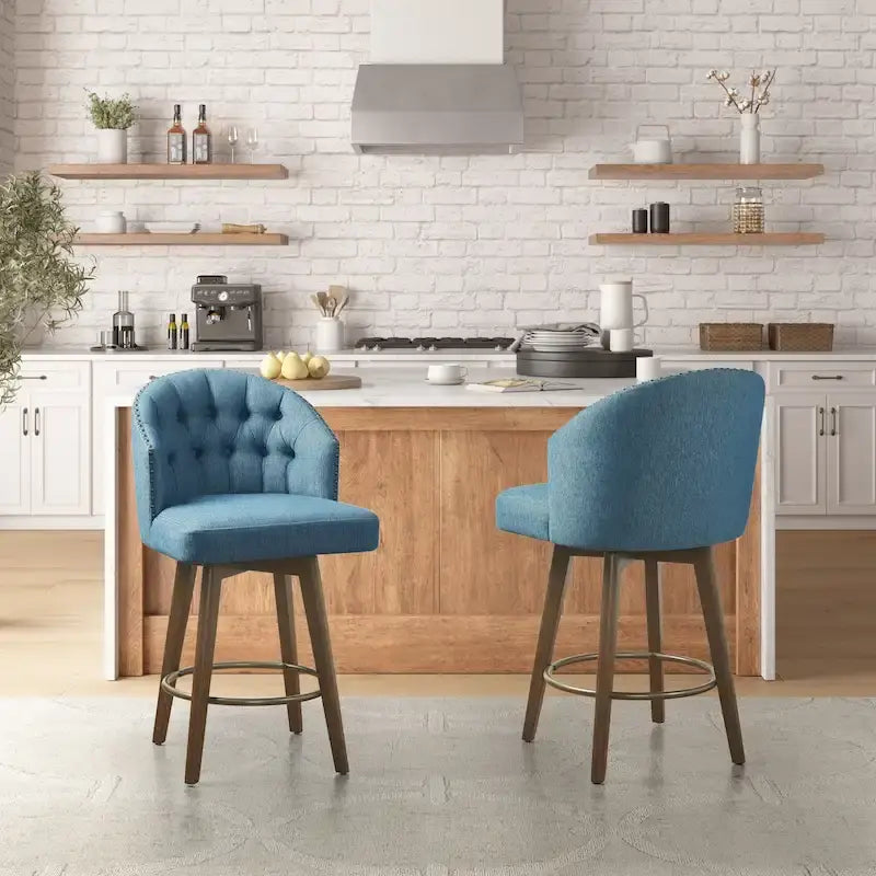 Gepolsterter drehbarer Tresenstuhl mit 26-Inch-Sitzhöhe
