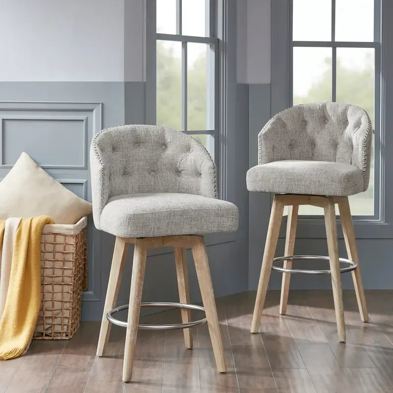 Gepolsterter drehbarer Tresenstuhl mit 26-Inch-Sitzhöhe