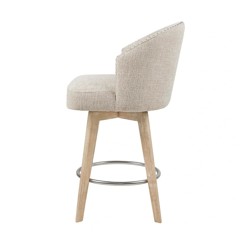 Gepolsterter drehbarer Tresenstuhl mit 26-Inch-Sitzhöhe