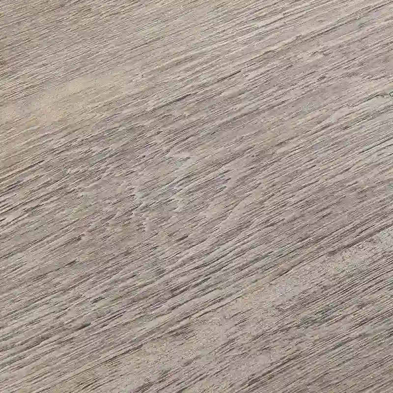 Grijze ronde salontafel van hout en rotan