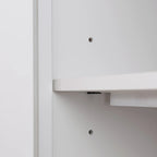 56-Inch-weißes Eck-TV-Möbel mit Ablageböden