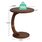 Round C-Shaped Side Table
