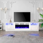 36 Electric Fireplace TV Stand, Entertainment Center & TV Console for TVs up to 80, Modern Fireplace Heater for Living Room