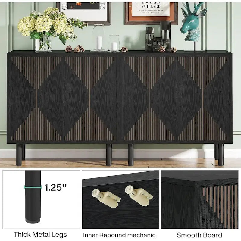 58-Inch Freestanding Sideboard Cabinet with Doors