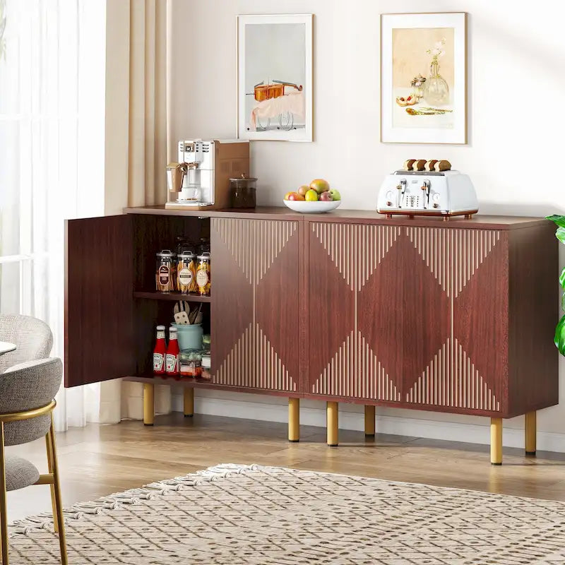 58-Inch Freestanding Sideboard Cabinet with Doors