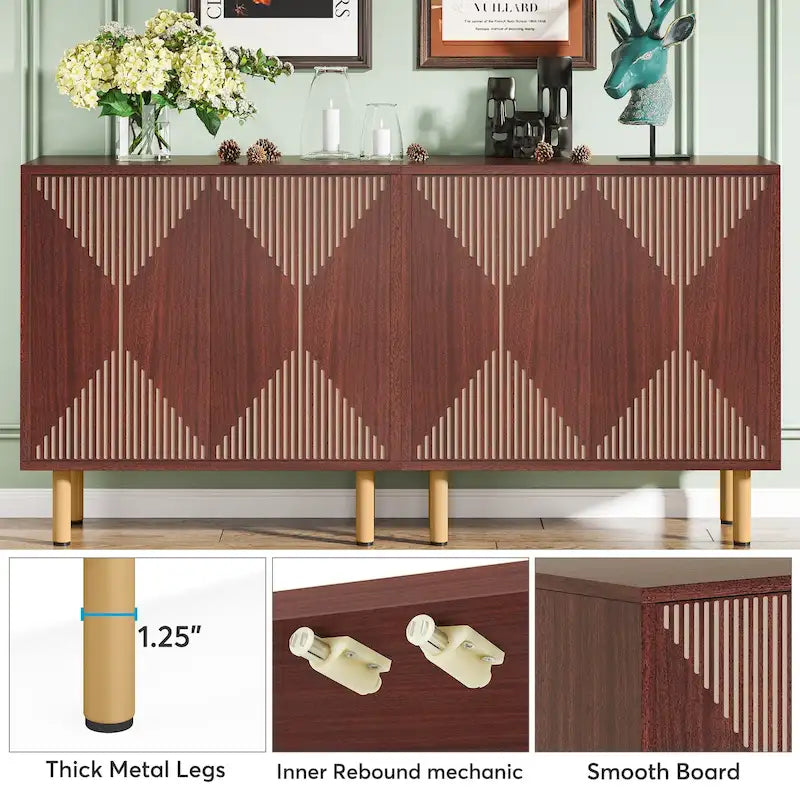 58-Inch Freestanding Sideboard Cabinet with Doors
