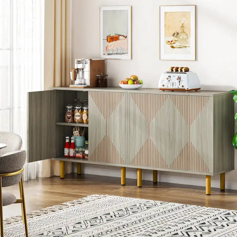 58-Inch Freestanding Sideboard Cabinet with Doors