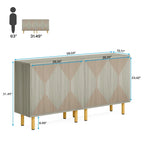 58-Inch Freestanding Sideboard Cabinet with Doors
