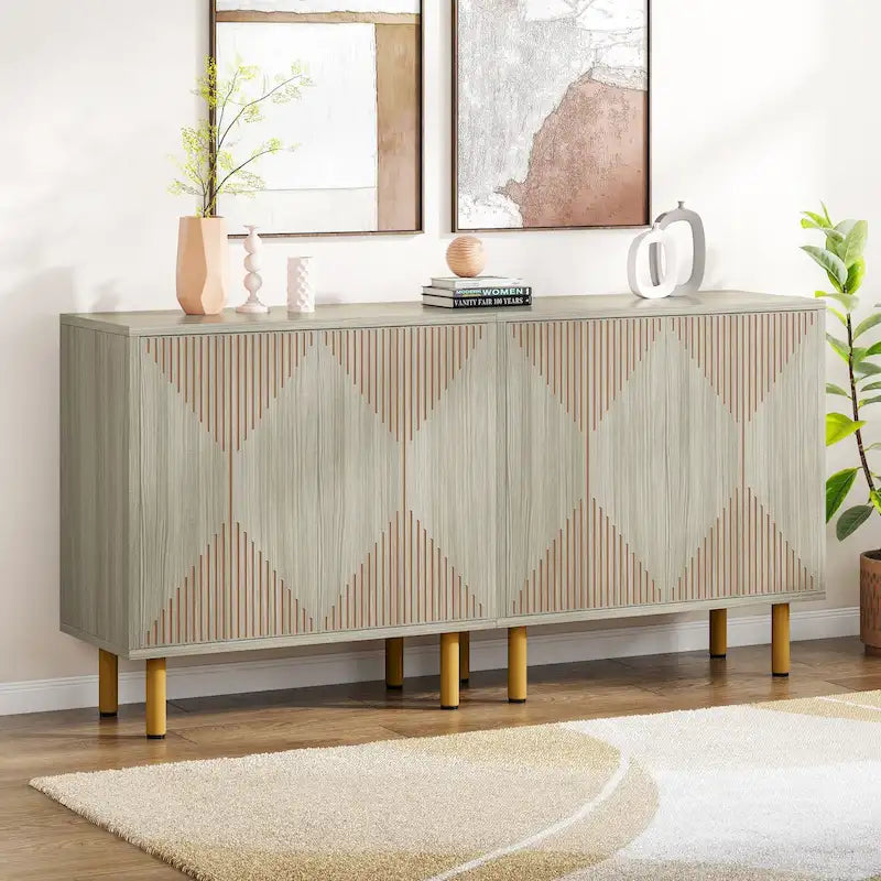 58-Inch Freestanding Sideboard Cabinet with Doors