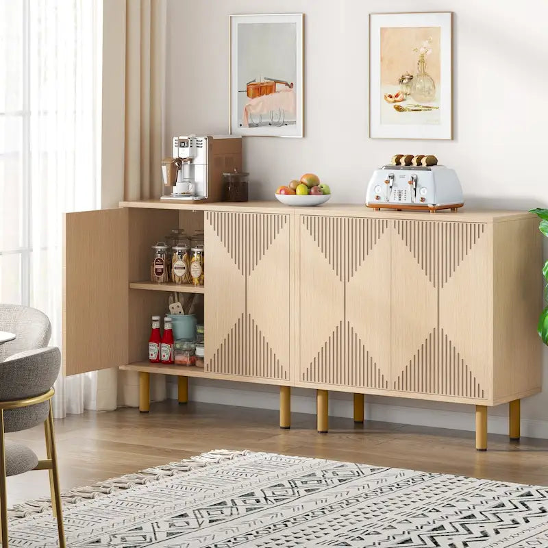 58-Inch Freestanding Sideboard Cabinet with Doors