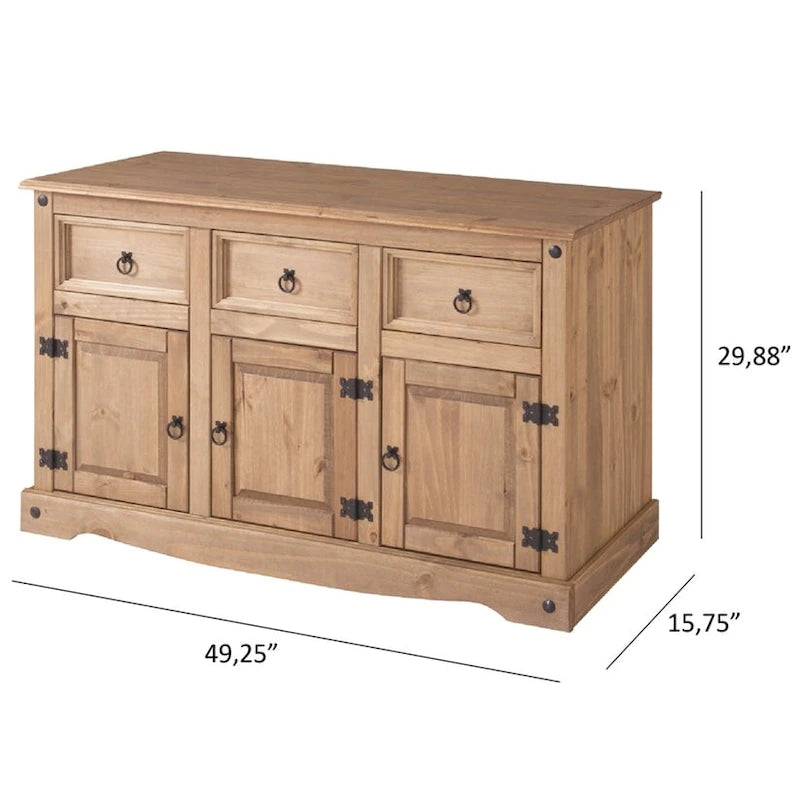 Holz-Sideboard mit Metallbeschlägen