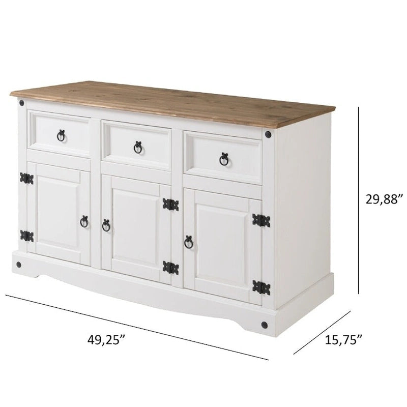 Holz-Sideboard mit Metallbeschlägen