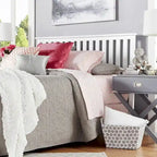 Hammersley Mission Slatted White Wood Headboard by iNSPIRE Q Classic