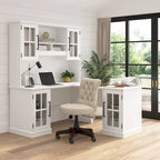60-Inch Computer Desk with Storage Cabinet