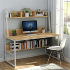 47-Inch Computer Desk with Hutch and Bookshelf