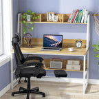 47-Inch Computer Desk with Hutch and Bookshelf