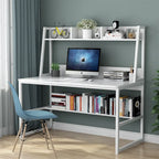 47-Inch Computer Desk with Hutch and Bookshelf
