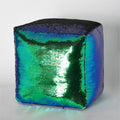 Reversible Sequin Cube Pouf