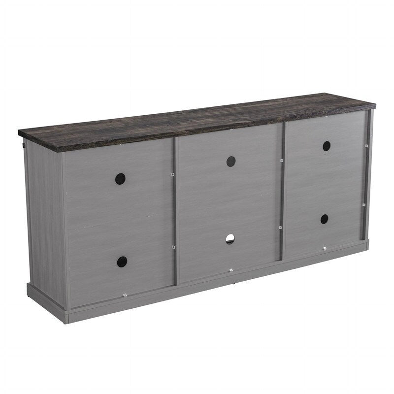 68-Inch TV Stand with Sliding Barn Doors
