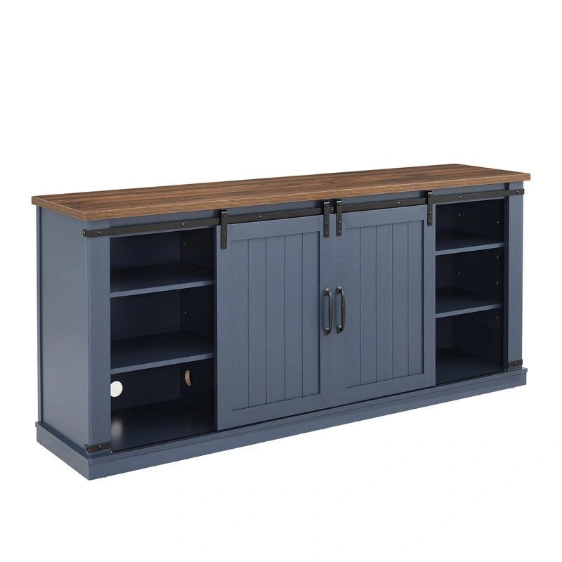 68-Inch TV Stand with Sliding Barn Doors