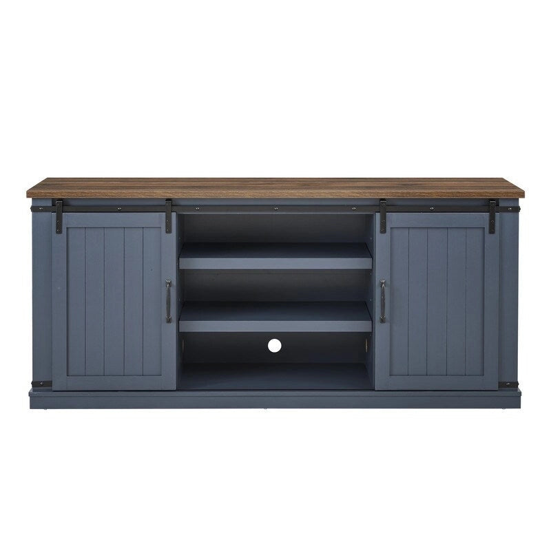 68-Inch TV Stand with Sliding Barn Doors