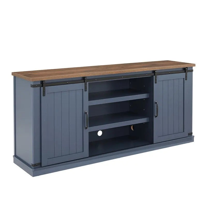 68-Inch TV Stand with Sliding Barn Doors