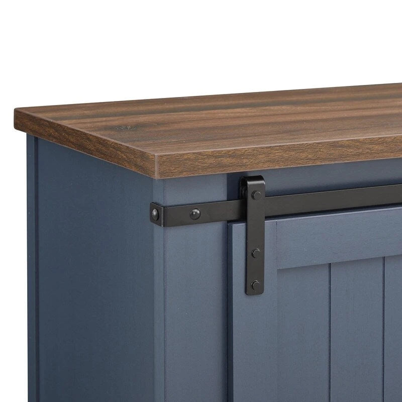 68-Inch TV Stand with Sliding Barn Doors