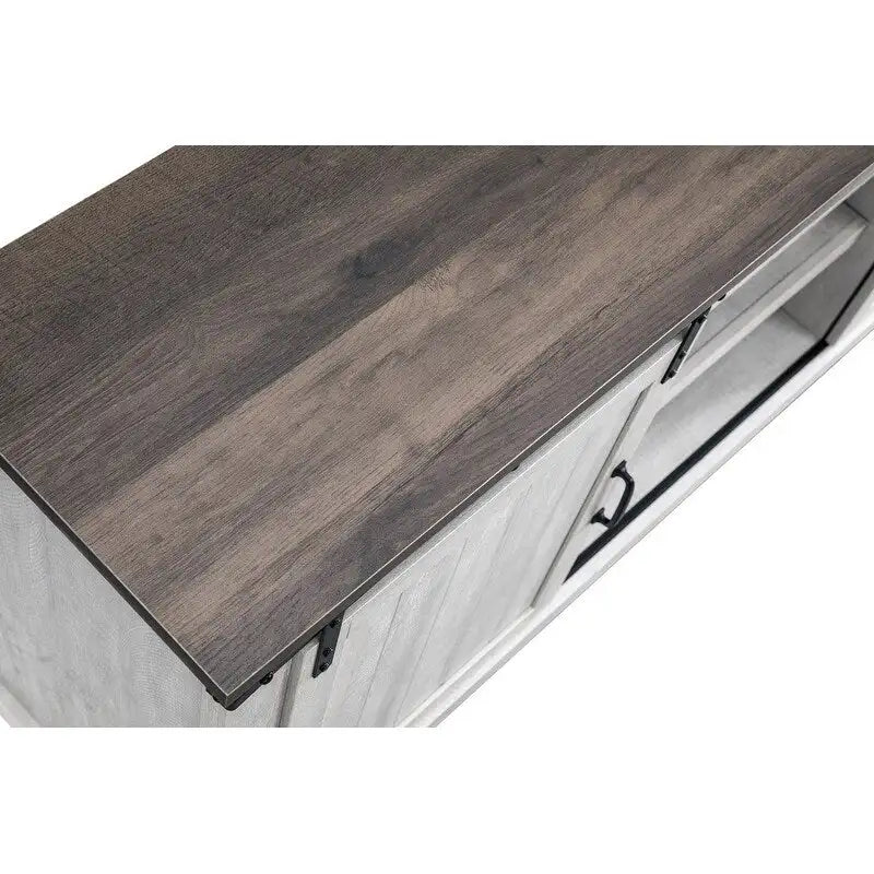68-Inch TV Stand with Sliding Barn Doors