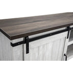 68-Inch TV Stand with Sliding Barn Doors