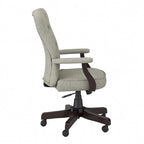 Fauteuil de bureau capitonné à dossier haut avec accoudoirs