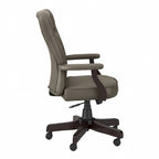 Fauteuil de bureau capitonné à dossier haut avec accoudoirs